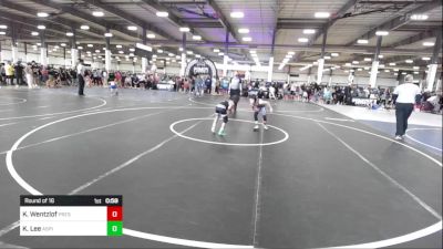 66 lbs Round Of 16 - Kaden Wentzlof, Prescott Valley Bighorns vs Kharter Lee, Aspire Higher USA Wrestling