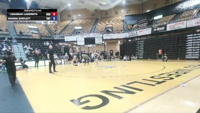 117 lbs 1st Place Match - Leiannah Landreth, Fort Hays State vs Dianna Shiflett, Tarleton State