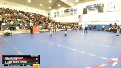 132 lbs Champ. Round 1 - Carlos Rodriguez, 951 Wrestling Club vs Chance Devine-Walsh, Peninsula