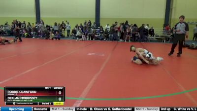 90 lbs Cons. Round 5 - Deklan Morrissey, Outlaw Wrestling Club vs Robbie Crawford, Pinnacle