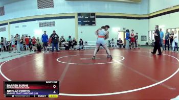 175 lbs 7th Place Match - Darren Burns, Cougar Wrestling Club vs Nicolas Cortes, Jennings County Wrestling Club