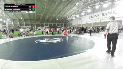 100 lbs 3rd Place Match - Demi Hoskins, Sanderson Wrestling Academy vs Adalynn Gerrard, Evanston Elite Wrestling