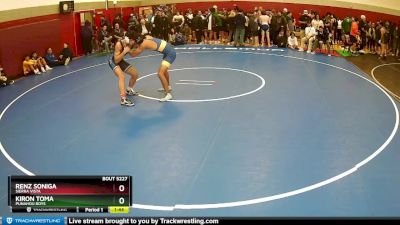 144-144 B 1st Place Match - Kiron Toma, Punahou Boys vs Renz Soniga, Sierra Vista