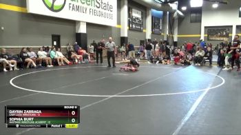 100 lbs Round 6 (16 Team) - Dayrin Zarraga, Lady Luck Wrestling vs Sophia Burt, Hastings Wrestling Academy