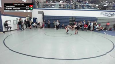 125 lbs Champ. Round 2 - Marcus Sanchez, 208 Badgers Wrestling Club vs Colton Coy, Kimberly Bulldog Wrestling Club