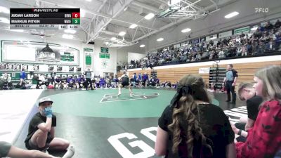 157 lbs Quarterfinals (8 Team) - Markus Pitkin, Watertown vs Judah Larson, Brandon Valley
