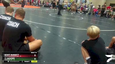 100 lbs Quarters & Wb (16 Team) - Ty Bowser, Predator WC vs Wyatt Burgett, Ironclad Koncrete Kids