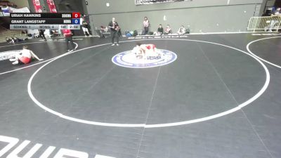 138 lbs Uriah Hawkins, SDIKWA - San Diego-Imperial Kids Wrestling Association vs Grant Langstaff, MDWA - Mount Diablo Wrestling Association