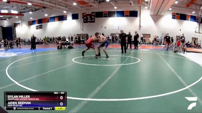 157 lbs Champ. Round 1 - Dylan Miller, Grapplers Garage Wrestling vs Aiden Beeman, New River WC