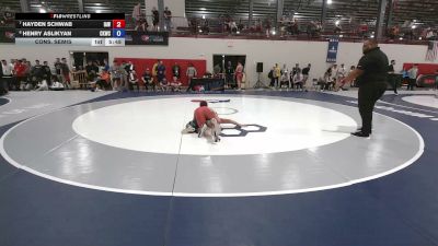 57 kg Cons. Semis - Hayden Schwab, Immortal Athletics WC vs Henry Aslikyan, Cliff Keen Wrestling Club