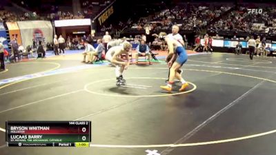 144 Class 2 lbs Cons. Semi - Lucaas Barry, St. Michael The Archangel Catholic vs Bryson Whitman, Hollister