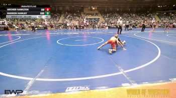 55 lbs Consi Of 16 #2 - Archer Hamilton, Greater Heights Wrestling vs Hudson Hawley, Hawks WC Lincoln, Ne