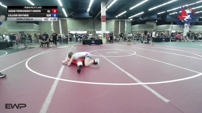 170 lbs Semifinal - Jaidin Perkowsky-Green, All American Wrestling Club vs Lillian Baynes, Global Wrestling Club
