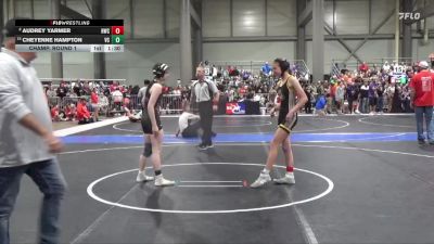 105 lbs Champ. Round 1 - Cheyenne Hampton, Valley Center vs Audrey Yarmer, Hays Wrestling Club