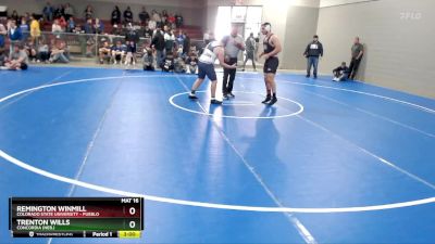 197 lbs Cons. Round 1 - Trenton Wills, Concordia (Neb.) vs Remington Winmill, Colorado State University - Pueblo