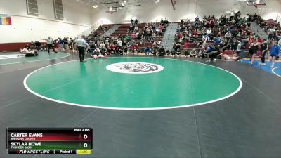 132 lbs 1st Place Match - Skylar Howe, Thunder Basin vs Carter Evans, Natrona County