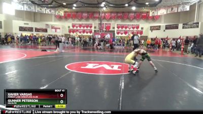 70 lbs Quarterfinal - Xavier Vargas, Forest Lake Wrestling Club vs Gunner Peterson, MN Elite