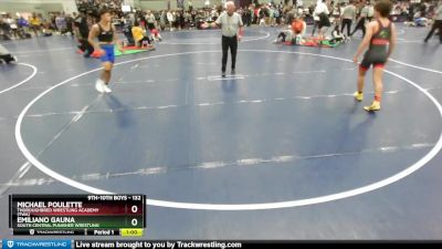 132 lbs Cons. Round 4 - Emiliano Gauna, South Central Punisher Wrestling vs Michael Poulette, Thoroughbred Wrestling Academy (TWA)