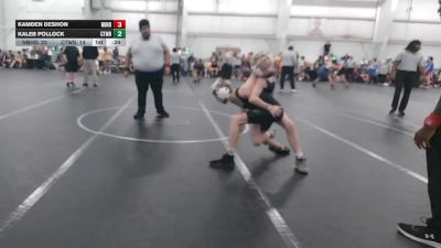 105 lbs Round 7 (8 Team) - Kamden DeShon, Neighborhood Wrestling vs Kaleb Pollock, CTWHALE Blue