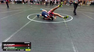 130 lbs Semifinal - John Manning, Woodshed Wrestling Club vs Leo Schreiber, Armory Athletics