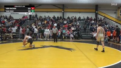 157 lbs Semifinal - Bas Diaz, Waverly-Shell Rock vs Ben Backes, Cedar Falls