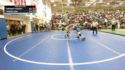 Boys 157 lbs Semifinal - Anthony Cazarez, Gilroy Boys vs Hunter Luna, Saint Francis Boys