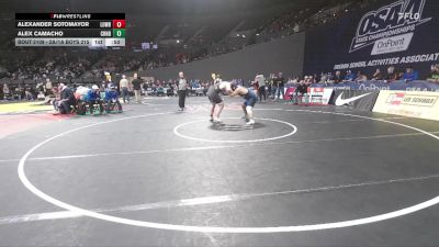 2A/1A Boys 215 Cons. Round 2 - Alex Camacho, Crane Boys vs Alexander Sotomayor, Lowell Boys