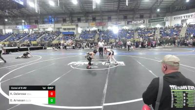 85 lbs Consi Of 8 #2 - Kasseus Delarosa, Valley Bad Boys vs Griffin Arnesen, Blevins Middle School