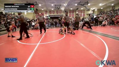 52 lbs Quarterfinal - Vincent Butcher, Tulsa Blue T Panthers vs Jaxon Ditmore, Team Tulsa Wrestling Club