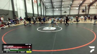 132 lbs Cons. Round 2 - Eric Larwin, Bend Senior High School Wrestling vs Miguel Fernandez, Washington