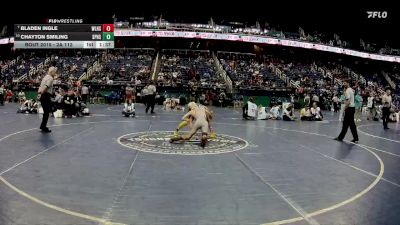 2A 113 lbs Champ. Round 1 - Bladen Ingle, West Lincoln High School vs Chayton Smiling, Saint Pauls High School