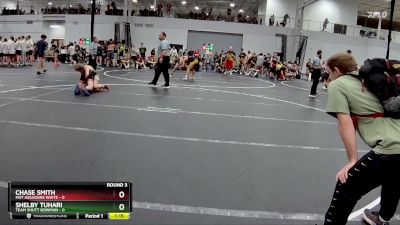 98 lbs Round 3 (8 Team) - Chase Smith, Mat Assassins White vs Shelby Tuhari, Team Shutt Bowman