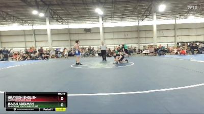 145 lbs Round 3 - Grayson English, Hawk Wrestling Club vs Isaiah Adelman, Timberline Youth Wrestling