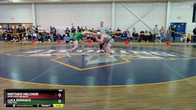 184 lbs Cons. Round 2 - Luca Romasco, York (PA) vs Matthew Melchior, Penn State Behrend