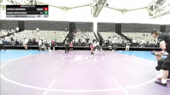 190-I lbs 3rd Place - Josiah Barrera, RedNose Wrestling School vs Adam Sepulveda, F.L.O.W.