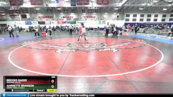 285 lbs Cons. Round 6 - Garrette Branson, Embry-Riddle (Ariz.) vs Brooks Baker, Missouri Valley