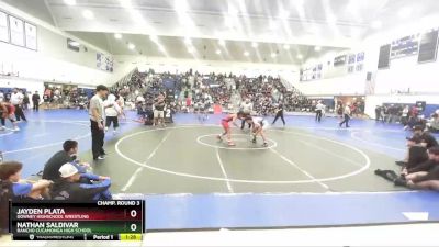 138 lbs Champ. Round 3 - Jayden Plata, Downey Highschool Wrestling vs Nathan Saldivar, Rancho Cucamonga High School