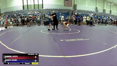 92 lbs 3rd Place Match - Gabriel Ryzyi, MI vs Joseph Hahn, MI