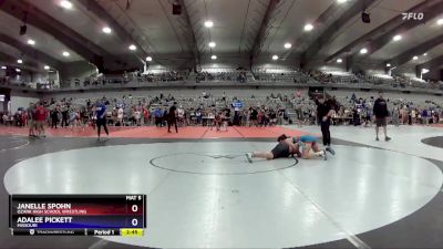 145 lbs Quarterfinal - Adalee Pickett, Missouri vs Janelle Spohn, Ozark High School Wrestling
