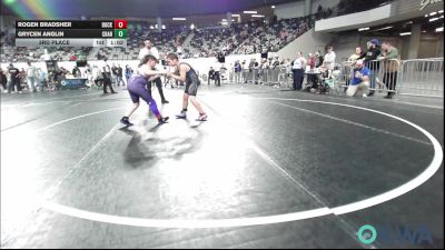 105 lbs 3rd Place - Rogen Bradsher, Buck Pride Wrestling vs Grycen Anglin, Chandler Takedown Club