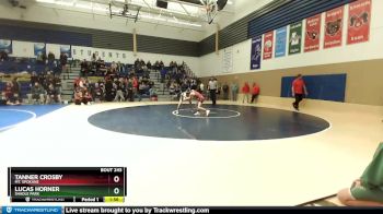 106 lbs Semifinal - Tanner Crosby, Mt. Spokane vs Lucas Horner, Shadle Park