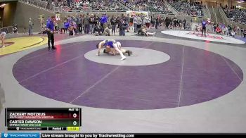 106 lbs Semifinal - Zackery Motzkus, South West Washington Wrestlin vs Carter Dawson, Umpqua Wrestling Club