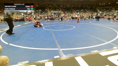 110 lbs Consolation - Tavyon Clark, Del City Little League Wrestling vs Luke Jordan, Team Tulsa Wrestling Club