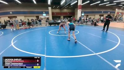 100 lbs Round 3 - Jackson Shipley, Dripping Springs High School Wrestling vs Owen Eikenhorst, Carrollton Thunder Wrestling