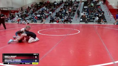 130 lbs Semifinal - Erica Grant, Evergreen State vs Brooke Cicierski, Eastern Oregon University