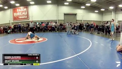 97 lbs Cons. Round 2 - Kohen Summers, Amherst Wrestling Club vs Grady Wilson, Impact Wrestling Academy