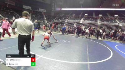 57 lbs Quarterfinal - Hawkins Hoffman, Green River Grapplers vs Cohen Senne, Bozeman WC