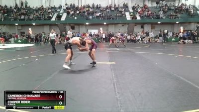 133 lbs Cons. Round 3 - Cooper Rider, Purdue vs Cameron Chinavare, Central Michigan