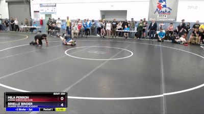 163 lbs Cons. Semi - Mila Perron, Kodiak Wrestling Club vs Brielle BInder, Pioneer Grappling Academy