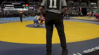 126 lbs Quarterfinal - Bradyn Volz, Eastern Hancock vs Ty Henderson, Evansville Mater Dei
